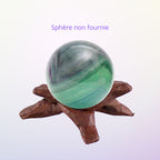 Support en bois pour sphère