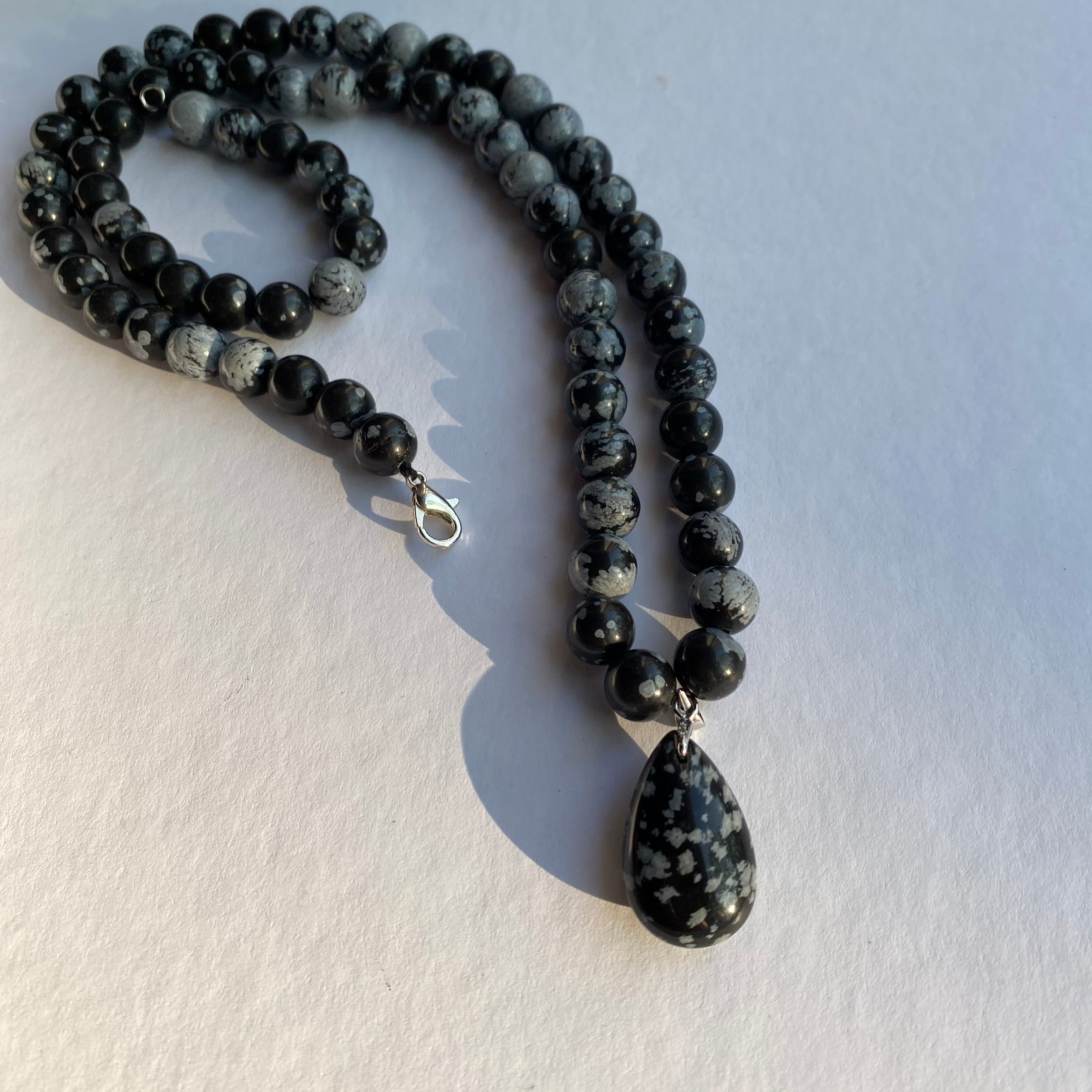 Collier d'Obsidienne Neige